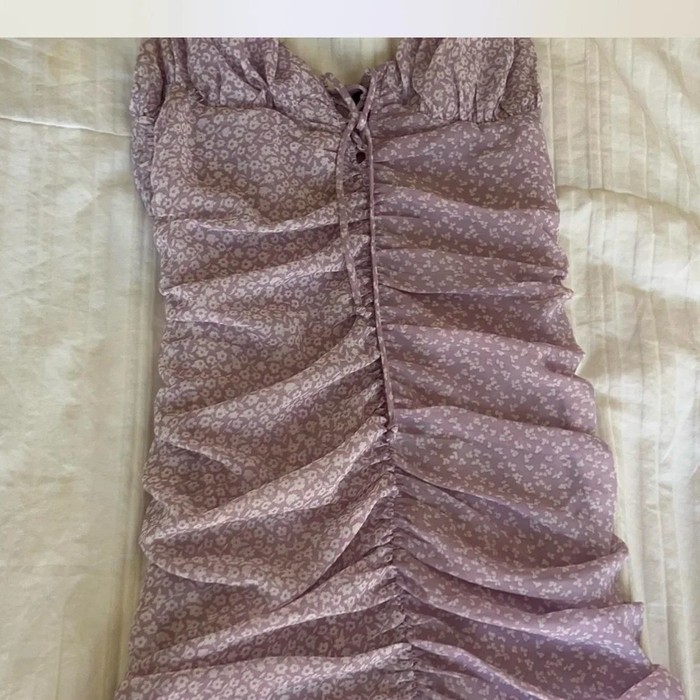 Cotton Candy Lilac Floral Mini Dress - Picture 7 of 7